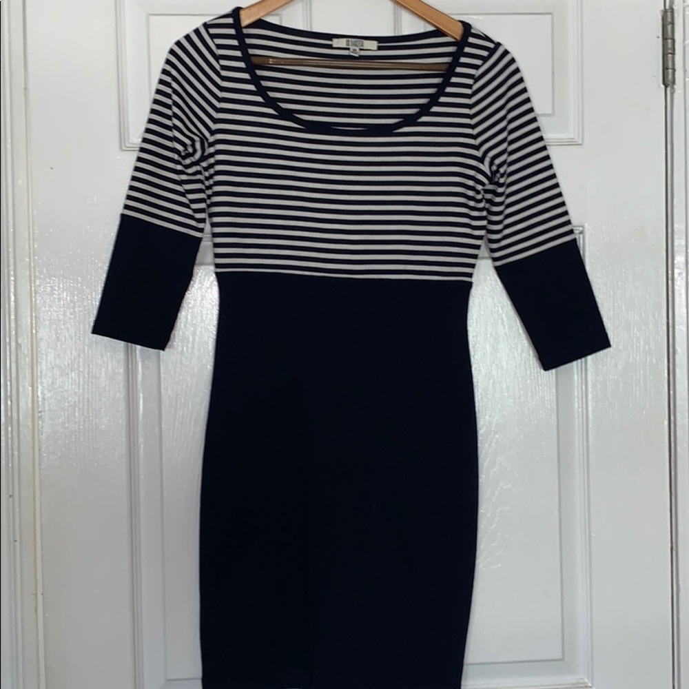 BB Dakota — Navy Striped Dress XS